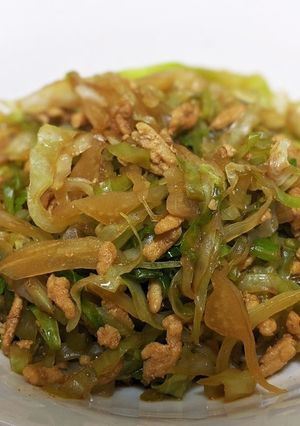 キャベツの粉末焼きそばソース炒め-レシピのメイン写真