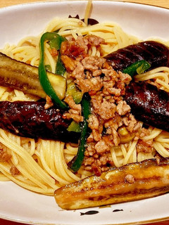 茄子とピーマンの麻婆パスタ-レシピのメイン写真