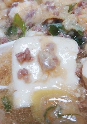 豆腐とひき肉の風邪引きスープ-レシピのメイン写真