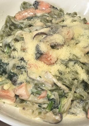 鮭とほうれん草のクリームパスタソース-レシピのメイン写真