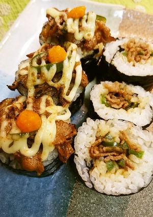 エバラ黄金のタレ牛巻き寿司-レシピのメイン写真