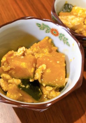 塩麹★簡単 かぼちゃのそぼろ豆腐煮-レシピのメイン写真