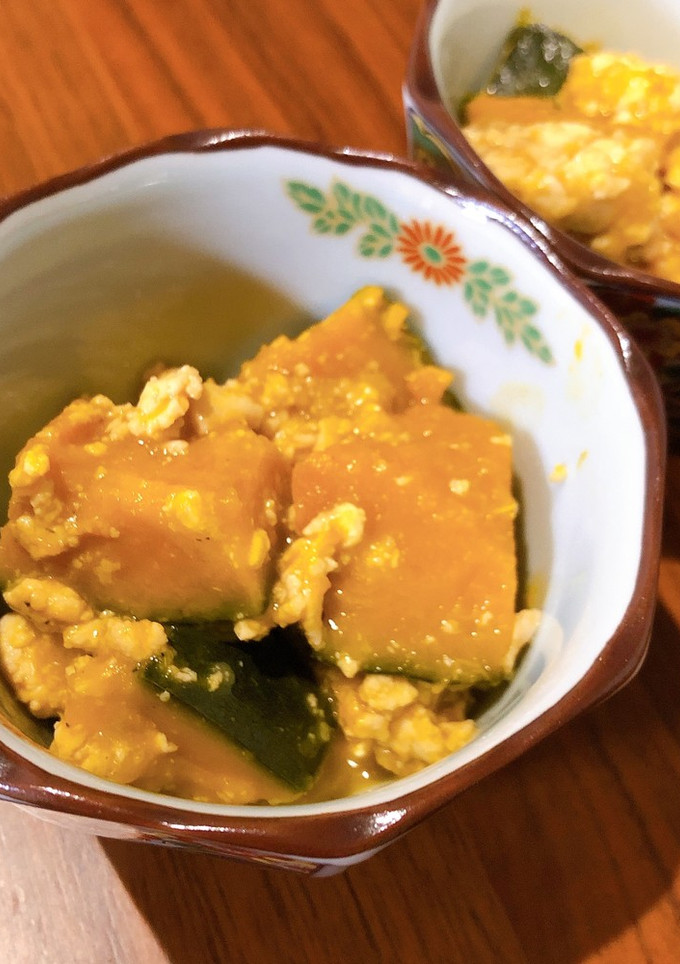塩麹★簡単 かぼちゃのそぼろ豆腐煮-レシピのメイン写真