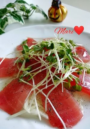 メバチまぐろのカルパッチョ-レシピのメイン写真