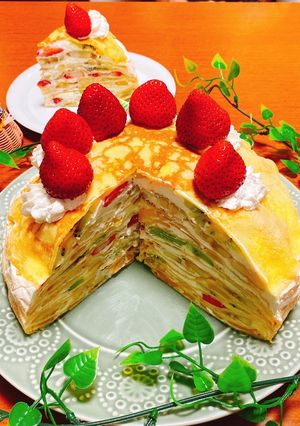 フルーツたっぷり♪ミルクレープケーキ♡♡-レシピのメイン写真