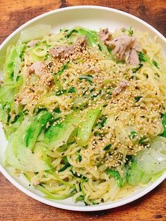 豚肉とレタスの塩焼きそば-レシピのメイン写真