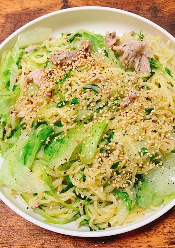 豚肉とレタスの塩焼きそば-レシピのメイン写真