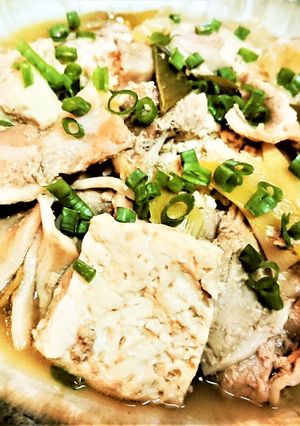 レンチンde楽ちん！【豚バラ肉豆腐】-レシピのメイン写真