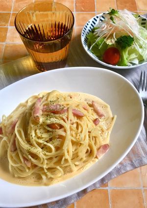 包丁も火も使わない★簡単全卵カルボナーラ-レシピのメイン写真