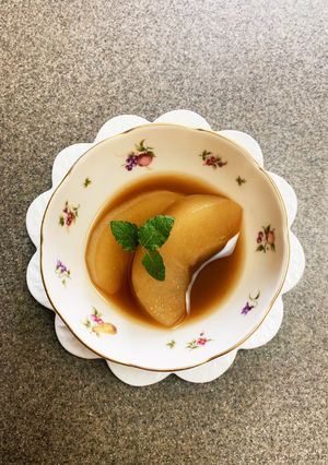 梨のコンポート黒糖生姜風味-レシピのメイン写真