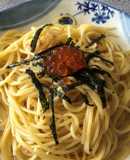 簡単パスタ☆たらこフレークと豆乳パスタ