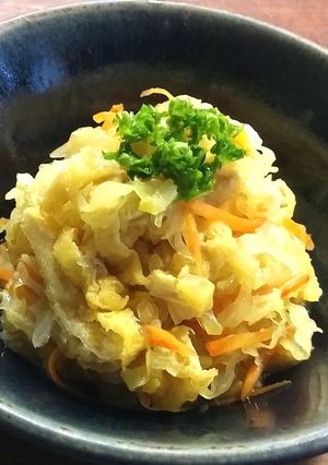 人参キャベツの梅干煮デトックスに有効か?-レシピのメイン写真