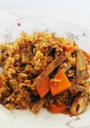 鯖缶の味噌カレー炊き込みご飯-レシピのメイン写真