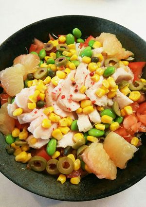 サラダチキンと7種の具だくさんサラダ-レシピのメイン写真