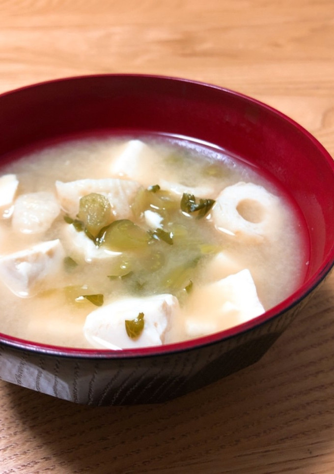 大根の葉とちくわの味噌汁♪-レシピのメイン写真