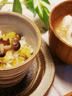 薬膳・秋に食べたいさつまいも&きのこご飯-レシピのメイン写真