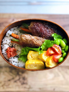 毎日お弁当♪人参インゲン肉巻き-レシピのメイン写真