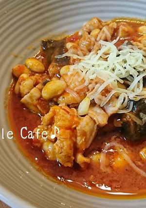 チーズたっぷり♪鶏肉と豆のトマト煮込み☆-レシピのメイン写真