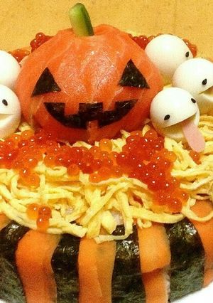 ハロウィン寿司☆ちらし寿司ケーキ-レシピのメイン写真