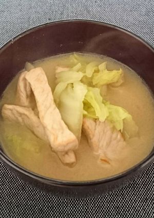 豚ロースと白菜の白味噌汁♡-レシピのメイン写真
