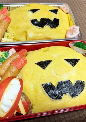 簡単 ハロウィン弁当 オムライス-レシピのメイン写真
