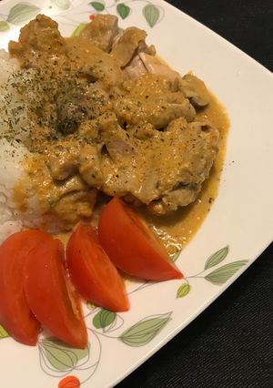 鶏モモ肉のココナッツ煮込み　カレー風味-レシピのメイン写真