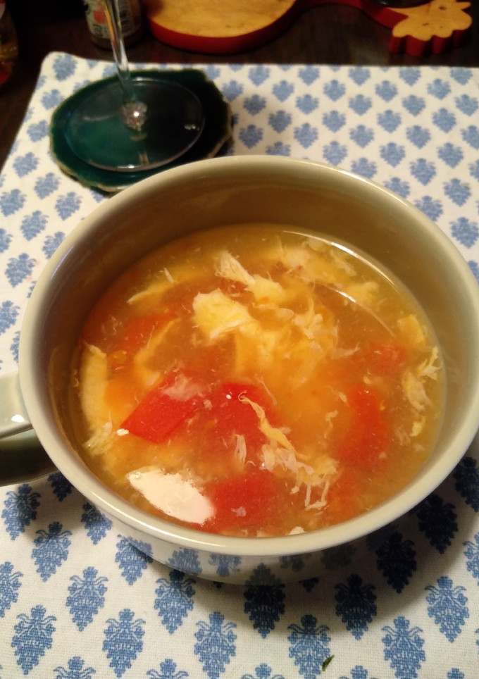 トマトと卵の中華風スープ-レシピのメイン写真
