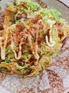 *卵とキャベツのお好み焼き*-レシピのメイン写真