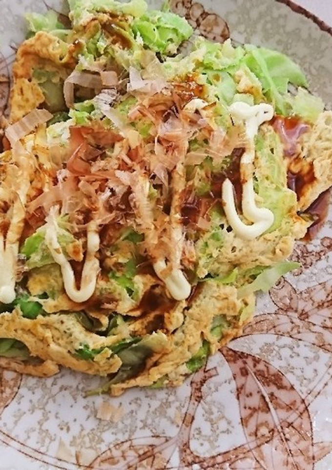 *卵とキャベツのお好み焼き*-レシピのメイン写真