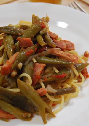 いんげんとハムのトマトパスタ-レシピのメイン写真
