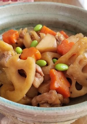 レンコンと鶏肉のピリ甘辛炒め煮-レシピのメイン写真