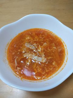 冷凍トマトの中華風スープ-レシピのメイン写真
