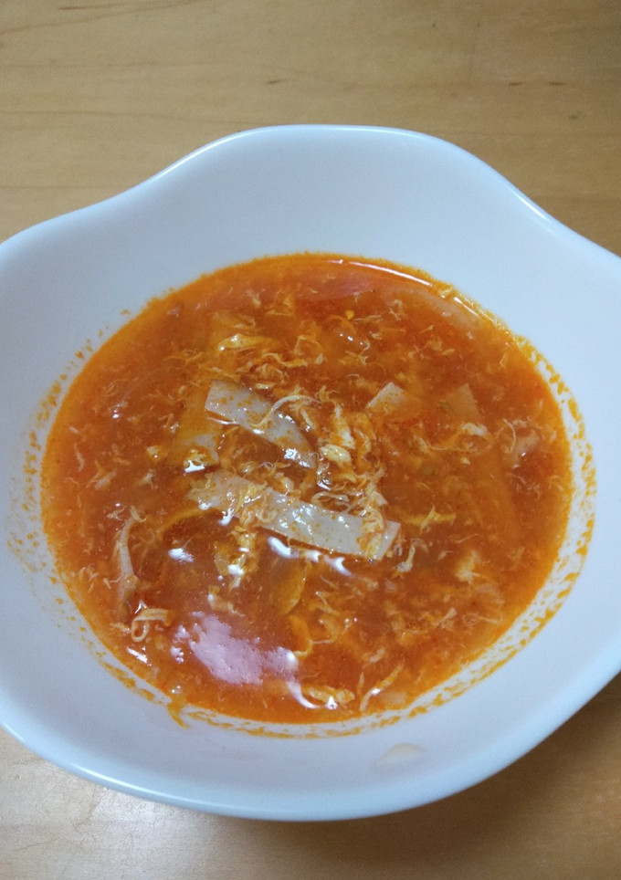 冷凍トマトの中華風スープ-レシピのメイン写真