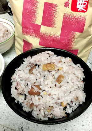 甘栗で簡単栗ご飯！ 十五穀米入り-レシピのメイン写真