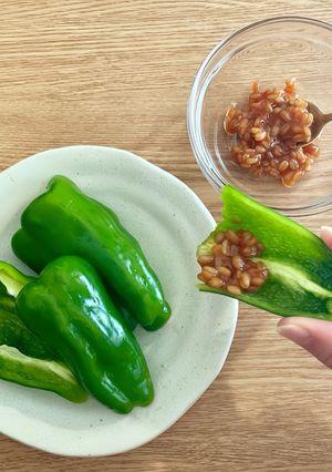 生ピーマンにもろみ味噌つけたら美味すぎた-レシピのメイン写真