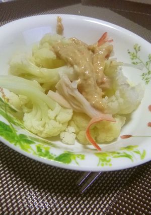 カリフラワーのピリ辛ごま味噌マヨかけ-レシピのメイン写真