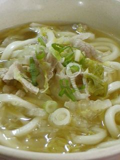 簡単な豚肉とはくさいのおうどん☆-レシピのメイン写真
