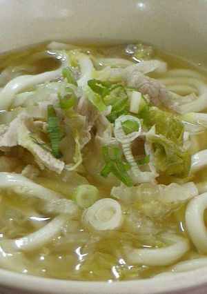 簡単な豚肉とはくさいのおうどん☆-レシピのメイン写真