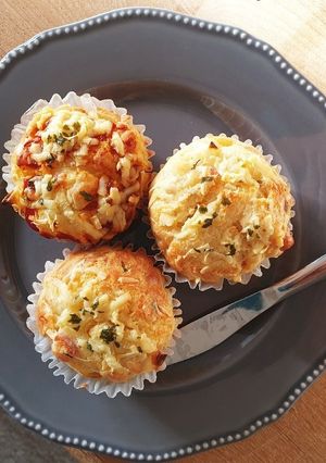 オニオン&ベーコンのお食事マフィン-レシピのメイン写真