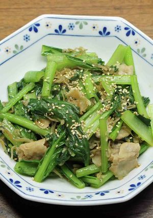 小松菜とちりめんじゃこの炒め物-レシピのメイン写真