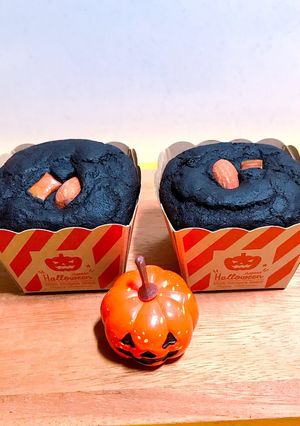 ハロウィン♡ブラックココアのカップケーキ-レシピのメイン写真