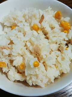コーンとツナの炊き込みご飯-レシピのメイン写真