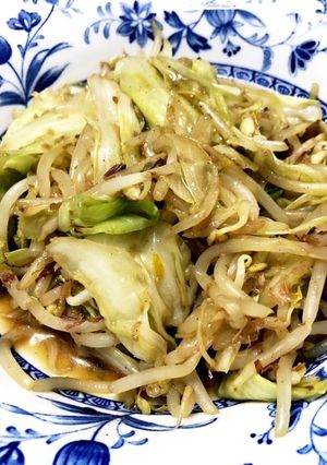簡単さっぱりキャベツともやしのポン酢炒め-レシピのメイン写真