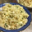 卵白大量消費に白い炒飯