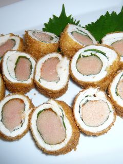鶏ササミの明太巻きフライ-レシピのメイン写真