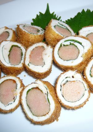 鶏ササミの明太巻きフライ-レシピのメイン写真