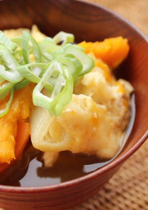ヤマトイモのふわふわ団子入り野菜汁-レシピのメイン写真