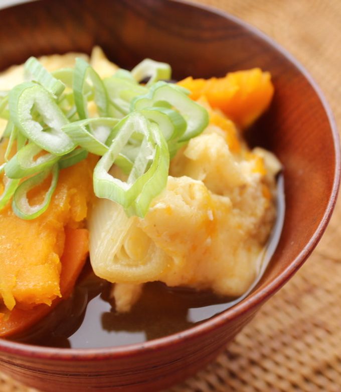 ヤマトイモのふわふわ団子入り野菜汁-レシピのメイン写真