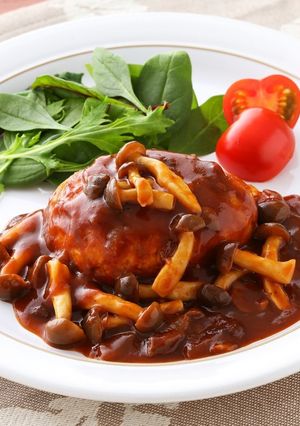 きのこのヘルシー煮込みハンバーグ-レシピのメイン写真