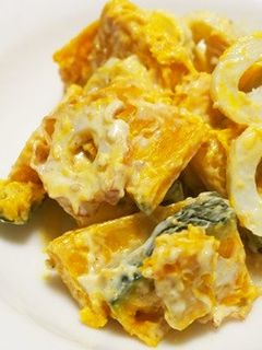 竹輪とかぼちゃの胡麻マヨネーズ和え♪-レシピのメイン写真